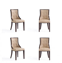 Fifth Avenue Traditional Wood Upholstered Dining Chair in Tan - Set of 4