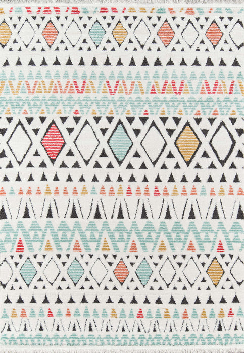 Kaia Contemporary 5'3\" x Area Rug in Multi Indoor Area Rug