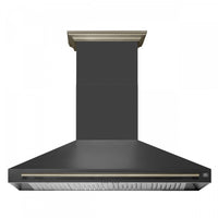 Forno Aria 60 Inch Wall-Mounted Black Range Hood- FRHWM5095-60BLK 