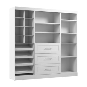 Bestar Pur 86 W Closet Organizer System - White