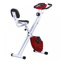 Soozier Foldable Exercise Bike With 8 Levels Of Magnetic Resistance, Indoor Stationary Bike, X Bike,