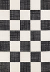 Covington Black White Checkered Pattern Rug, 6'7\" x 9'10\" Indoor Area Rug