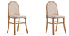 Manhattan Comfort Set of 2 Paragon Dining Chairs with Cream Cushions - Natural Cane