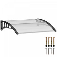 Outsunny Window Awning, Polycarbonate Cover Patio Awnings, White