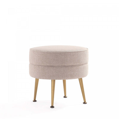 Bailey Mid-Century Modern Upholstered Accent Ottoman in Wheat | Bailey Pouf d’Appoint Rembourre Style Mid-Century Moderne en Ble