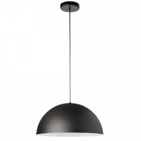 Dainolite Ofelia 1 Light Pendant Small Matte Black/White Lamp