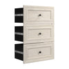 Bestar Versatile 3-Drawer Set for 25 W Closet Organizer - Linen White Oak