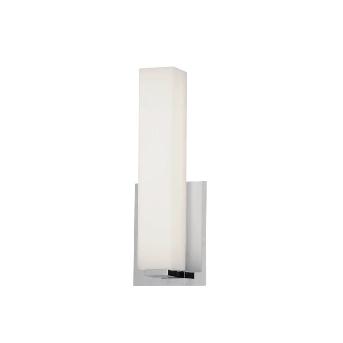 Dainolite Vonte Wall Sconce 12w Polished Chrome Light White Glass Lamp