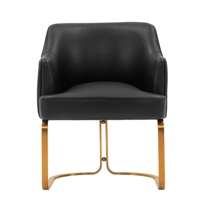 Manhattan Comfort Modern Edra Leatherette Dining - Black