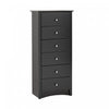 Jade Tall 6-Drawer Chest - Black