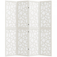 HOMCOM 4 Panel Room Divider, 5.6 FT Lightweight Privacy Screen, White