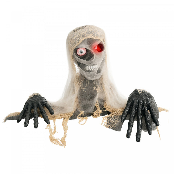 Homcom Halloween Animated Mummy, Half-body Scary Halloween Decoration