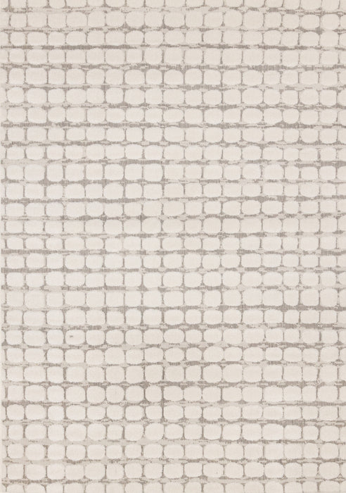 Oslo White Great Pebble Patterned Rug, 6'7\" x 9'6\" Indoor Area Rug