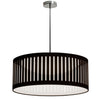 Dainolite Slit Drum LED Pendant 22w Polished Chrome Black/White Shade Lamp