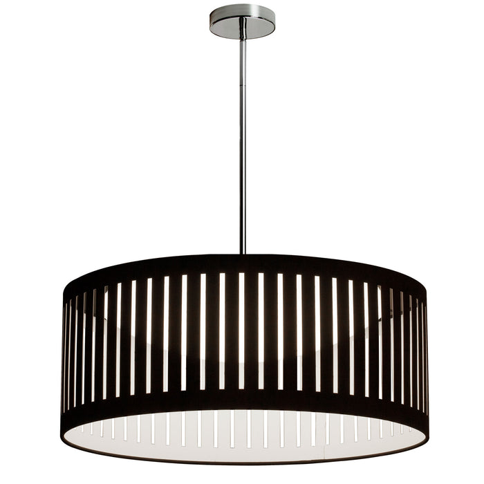 Dainolite Slit Drum LED Pendant 22w Polished Chrome Black/White Shade Lamp