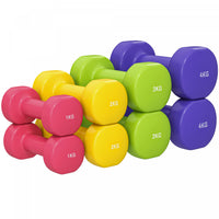 Soozier 44lbs Hex Dumbbell Set, Hand Weights for Home Gym, Multi-Colour