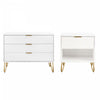 Dumbo Modern 2-Piece Dresser Set in White