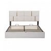 Joyce Upholstered Platform Bed With Hydraulic Storage And Velvet Frame,queen Size,beige Queen Bed
