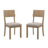 Jorissen Grey Linen-Look Fabric Dining Chair - Set of 2
