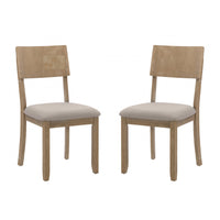 Jorissen Grey Linen-Look Fabric Dining Chair - Set of 2