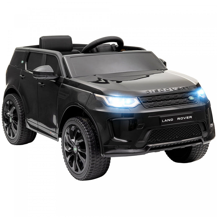 Qaba Land Rover Discovery Sport Licensed Powered Ride-On Car, 12v Battery Powered Kids Electric Car With Remote Control, Soft Start, Led Lights, Music Horn, Black