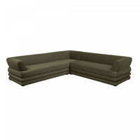 Royal Contemporary Modern 2-Piece Sectional in Green 