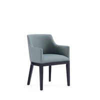 Manhattan Comfort Gansevoort Modern Faux Leather Dining Chair - Pewter