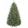 HOMCOM 6ft Prelit Christmas Tree, Easy Plug, Dual-Colour Lights, Hinged