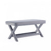 Abigail Mid-Century Modern Upholstered Velvet Accent Bench in Gray