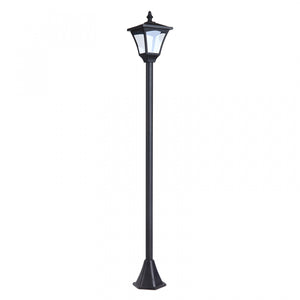 Outsunny Single Solar Lamp Post Garden Solar-powered LED Streetlight Style Outdoor Light Waterproof 5-6 Hours With Base For Lawn Pathway Walkway 47