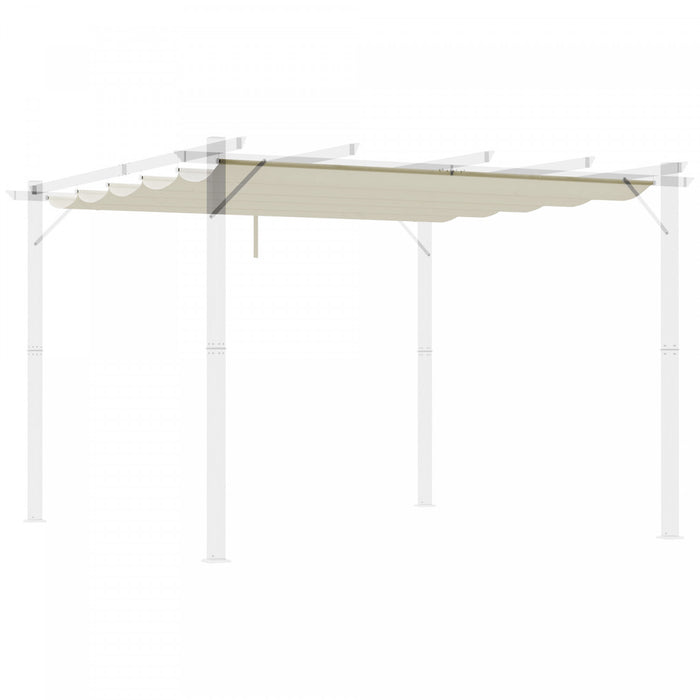 Outsunny Replacement Pergola Canopy Cover For 9.8' X 9.8' Pergola, Cream