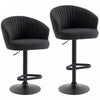 HOMCOM Adjustable Bar Stools Set of 2 with Swivel Seat, ‎Black