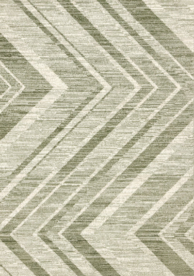 Florence Green White Distressed Chevron Design Rug, 7'9" x 10'6" Indoor Area Rug | Tapis Florence vert et blanc a motif chevron vieilli, 7'9" x 10'6"