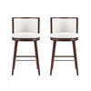 Evalyn Modern Wood Upholstered Barstool in White - Set of 2