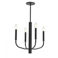 Dainolite Eleanor 4 Light Chandelier Matte Black Lamp