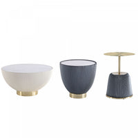 Anderson Modern 3-Piece Coffee Table & End Table Set in Cream and Gray