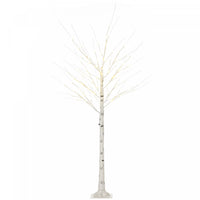 Homcom 6ft Artificial White Birch Tree For Indoor Covered Outdoor
