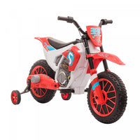 Aosom Kids Dirt Bike Battery Powered Ride-On Electric Motorcycle With Charging 12v Battery, Training