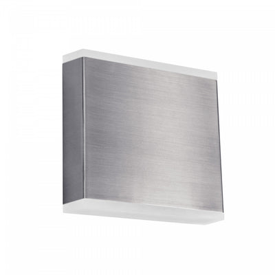 Dainolite Emery LED Wall Sconce 15w Satin Chrome Frosted Acrylic Diffuser Lamp|Applique murale Emery de Dainolite en acrylique givré qui diffuse la lumière, avec fini chromé satiné et ampoule à DEL de 15 W