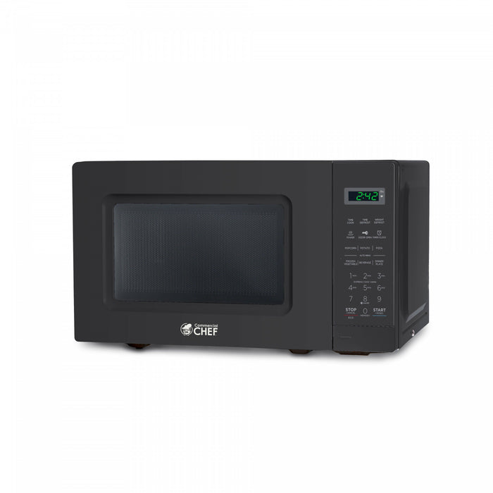 CHM Series Commercial Chef 0.7 Cu. Ft. Countertop Microwave Oven, CHM7MB, Black Countertop Microwave Less 1cuft