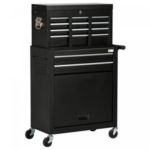 Durhand 6-drawer Lockable Tool Chest Rolling Workshop Tool Organizer