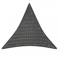Outsunny Sun Shade Sail With LED Lights, 90% Uv Block Triangle Shade Cloth