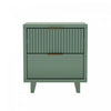 Elara Contemporary 18\" Solid Wood Nightstand in Sage Green (2-Drawer)