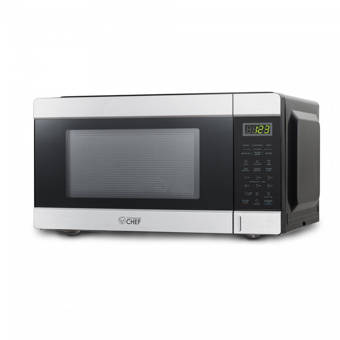 CHM Series Commercial Chef 1.1 Cu. Ft. Countertop Microwave Oven, CHCM11100SSB Countertop Microwave Larger 1cuft