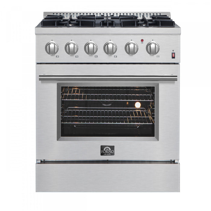Forno Marco 30\" Dual Fuel Range, Stainless Steel, 4.32 cu. ft. - FFSGS6197-30