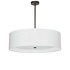 Dainolite Helena 4 Light Pendant 30\" Dia Matte Black Finish White Shade White Diffuser Lamp