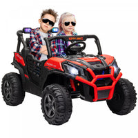 Qaba 2 Seater Electric Car For Kids, 24v 7ah Big Battery Powered Ride-On Ride Car With Remote Contro