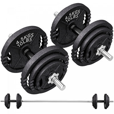 Soozier Adjustable Dumbbell Set, 2 in 1 Weights Set for Home Gym, 112lb