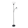 Ardelo Floor Lamp w/ Gooseneck Reading Light, Onyx, 71.5"H | Ardelo Lampadaire avec lampe de lecture a col de cygne, Onyx, 71,5 po H