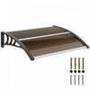 Outsunny Window Awning, Polycarbonate Cover Patio Awnings, Brown